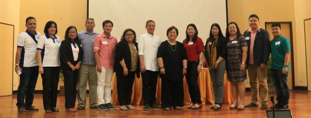 PNU President Ester B. Ogena with the PACT Board and Officers
