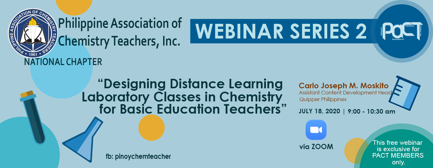 Webinar Series Philippine Association Of Chemistry Teachers